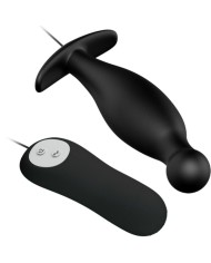 PRETTY LOVE PLUG ANAL SILICONA 12 MODOS VIBRACION NEGRO