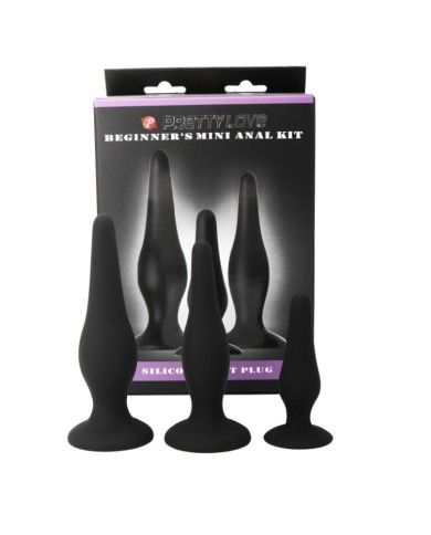 PRETTY LOVE KIT INICIACION ANAL PLUGS SILICONA