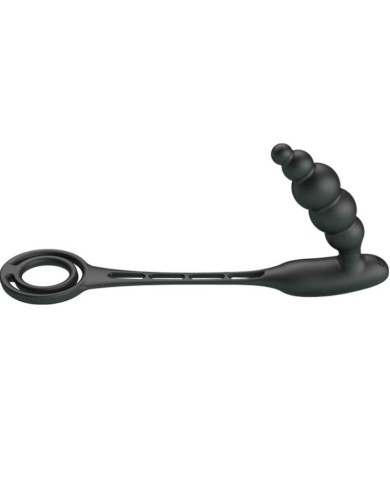 PRETTY LOVE ANILLOS PENE CON PLUG VIBRADOR