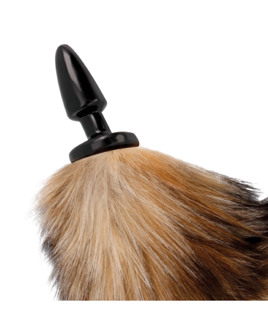 DARKNESS COLA NATURAL CON PLUG ANAL SILICONA 10 CM