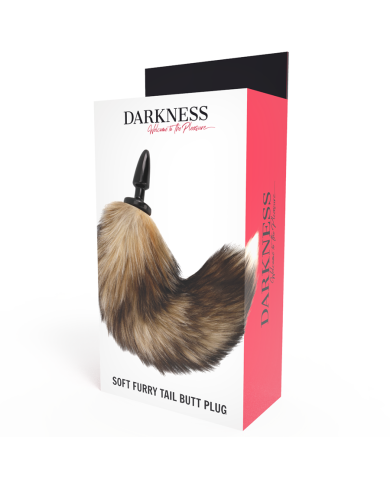 DARKNESS COLA NATURAL CON PLUG ANAL SILICONA 10 CM