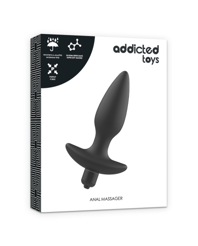 ADDICTED TOYS MASAJEADOR PLUG ANAL CON VIBRACION NEGRO