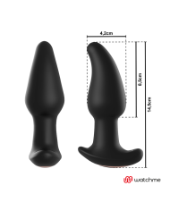 ANBIGUO WATCHME CONTROL REMOTO PLUG ANAL VIBRADOR CON ROTACION DE PERLAS AMADEUS