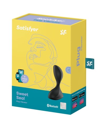 SATISFYER SWEET SEAL PLUG VIBRADOR APP NEGRO