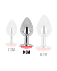 OHMAMA PLUG ANAL CON CRISTAL ROJO 8 CM