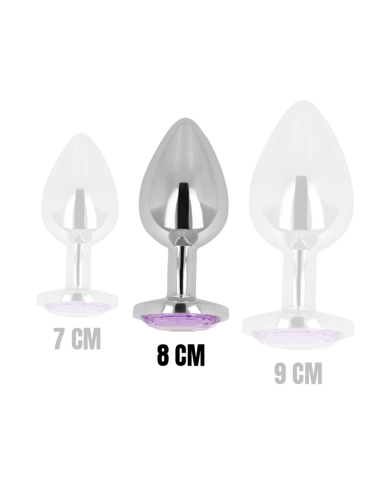 OHMAMA PLUG ANAL CON CRISTAL VIOLETA 8 CM