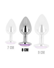 OHMAMA PLUG ANAL CON CRISTAL VIOLETA 8 CM