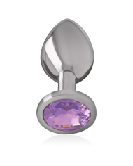 INTENSE PLUG ANAL METAL ALUMINIO CON CRISTAL VIOLETA TALLA S