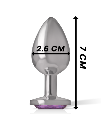 INTENSE PLUG ANAL METAL ALUMINIO CON CRISTAL VIOLETA TALLA S