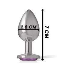 INTENSE PLUG ANAL METAL ALUMINIO CON CRISTAL VIOLETA TALLA S