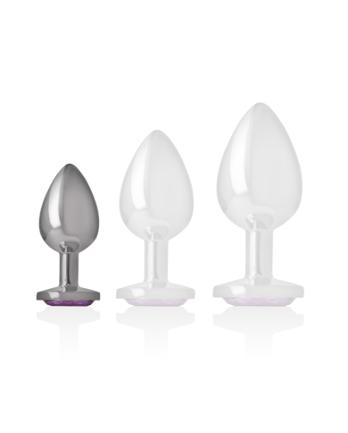 INTENSE PLUG ANAL METAL ALUMINIO CON CRISTAL VIOLETA TALLA S
