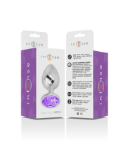 INTENSE PLUG ANAL METAL ALUMINIO CON CRISTAL VIOLETA TALLA S