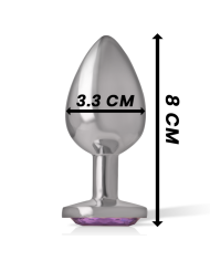 INTENSE PLUG ANAL METAL ALUMINIO CON CRISTAL VIOLETA TALLA M