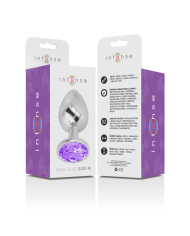 INTENSE PLUG ANAL METAL ALUMINIO CON CRISTAL VIOLETA TALLA M