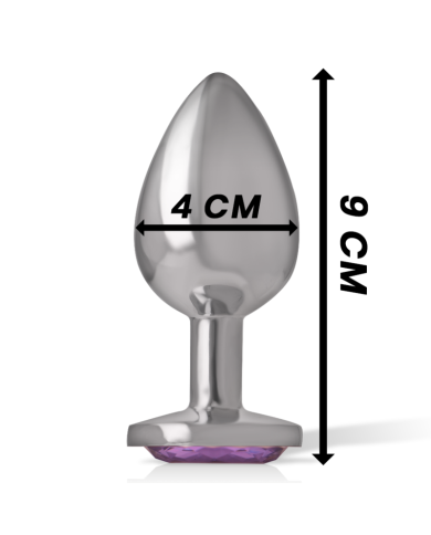 INTENSE PLUG ANAL METAL ALUMINIO CON CRISTAL VIOLETA TALLA L