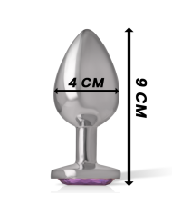 INTENSE PLUG ANAL METAL ALUMINIO CON CRISTAL VIOLETA TALLA L