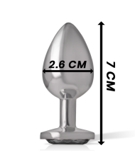 INTENSE PLUG ANAL METAL ALUMINIO CON CRISTAL NEGRO TALLA S