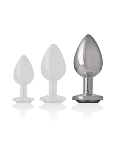 INTENSE PLUG ANAL METAL ALUMINIO CON CRISTAL NEGRO TALLA L