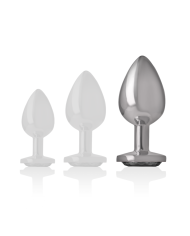 INTENSE PLUG ANAL METAL ALUMINIO CON CRISTAL NEGRO TALLA L