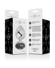 INTENSE PLUG ANAL METAL ALUMINIO CON CRISTAL NEGRO TALLA L