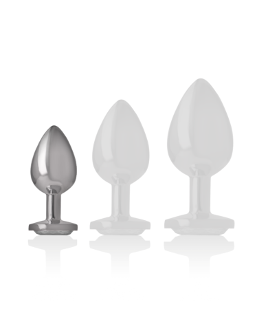 INTENSE PLUG ANAL METAL ALUMINIO CON CRISTAL PLATA TALLA S