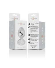 INTENSE PLUG ANAL METAL ALUMINIO CON CRISTAL PLATA TALLA S