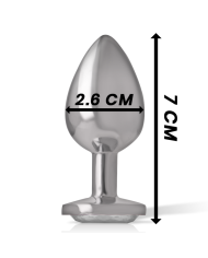 INTENSE PLUG ANAL METAL ALUMINIO CON CRISTAL PLATA TALLA S