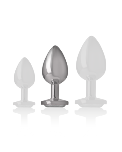 INTENSE PLUG ANAL METAL ALUMINIO CON CRISTAL PLATA TALLA M