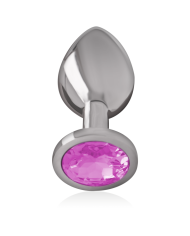 INTENSE PLUG ANAL METAL ALUMINIO CON CRISTAL ROSA TALLA M