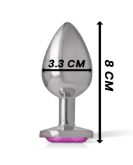 INTENSE PLUG ANAL METAL ALUMINIO CON CRISTAL ROSA TALLA M