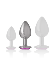 INTENSE PLUG ANAL METAL ALUMINIO CON CRISTAL ROSA TALLA M