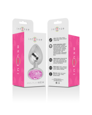 INTENSE PLUG ANAL METAL ALUMINIO CON CRISTAL ROSA TALLA M