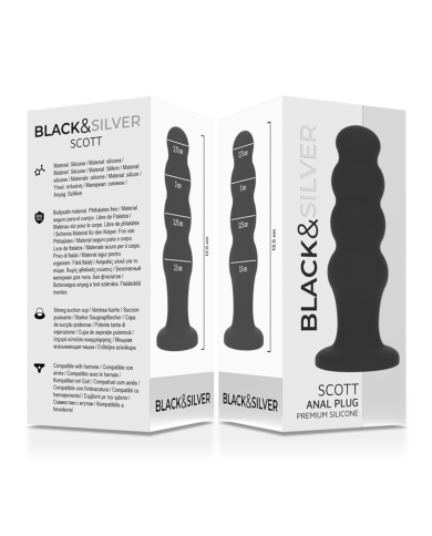 BLACKSILVER SCOTT PLUG ANAL SILICONA PREMIUM NEGRO