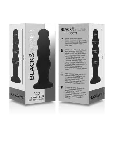 BLACKSILVER SCOTT PLUG ANAL SILICONA PREMIUM NEGRO