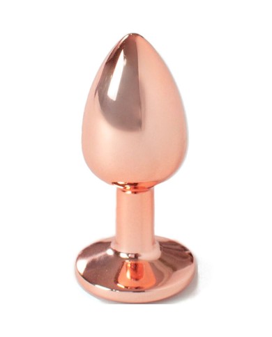 SECRETPLAY METAL BUTT PLUG ORO ROSA TALLA S 7 CM