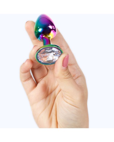 SECRETPLAY METAL BUTT PLUG MULTICOLOR TALLA S 7 CM
