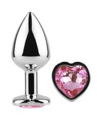 SECRETPLAY METAL BUTT PLUG CORAZON FUCSIA TALLA S 7 CM