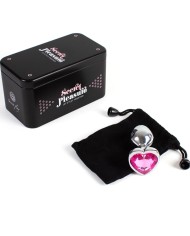 SECRETPLAY METAL BUTT PLUG CORAZON FUCSIA TALLA S 7 CM