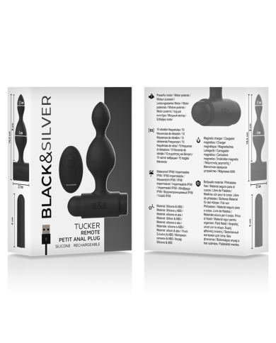 BLACKSILVER TUCKER PEQUENO PLUG ANAL SILICONA CONTROL REMOTO