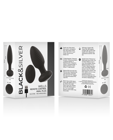 BLACKSILVER WELLS PLUG ROTADOR ANAL SILICONA CONTROL REMOTO