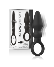 BLACKSILVER OZZY POTENTE VIBRADOR PLUG ANAL SILICONA