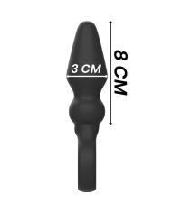 BLACKSILVER OZZY POTENTE VIBRADOR PLUG ANAL SILICONA