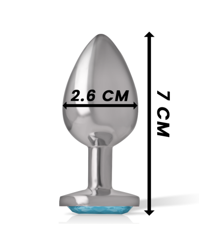 INTENSE PLUG ANAL METAL ALUMINIO CORAZON AZUL TALLA S