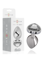 INTENSE PLUG ANAL METAL ALUMINIO CORAZON BLANCO TALLA S