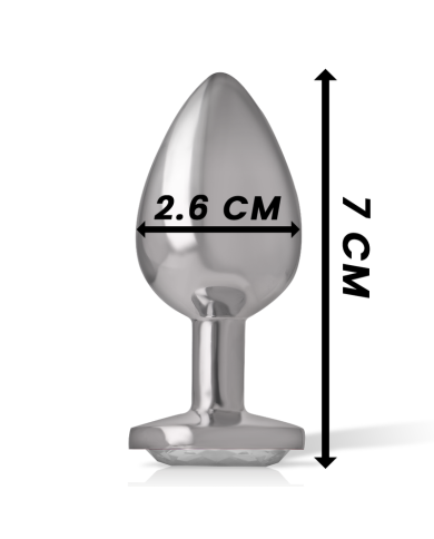 INTENSE PLUG ANAL METAL ALUMINIO CORAZON BLANCO TALLA S