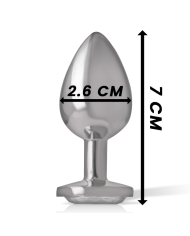 INTENSE PLUG ANAL METAL ALUMINIO CORAZON BLANCO TALLA S