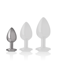 INTENSE PLUG ANAL METAL ALUMINIO CORAZON BLANCO TALLA S