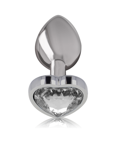 INTENSE PLUG ANAL METAL ALUMINIO CORAZON BLANCO TALLA M