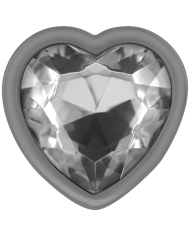 INTENSE PLUG ANAL METAL ALUMINIO CORAZON BLANCO TALLA M