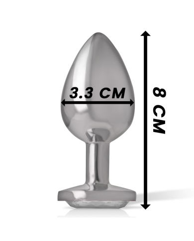 INTENSE PLUG ANAL METAL ALUMINIO CORAZON BLANCO TALLA M